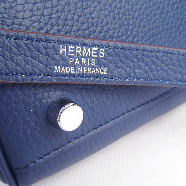 High Quality Hermes Kelly 35cm Togo Leather Bag Dark Blue 6308 - Click Image to Close